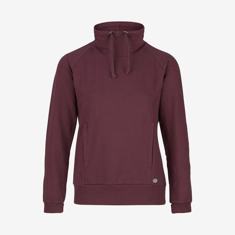 Bluza z golfem damska Horze Elinor bordowa