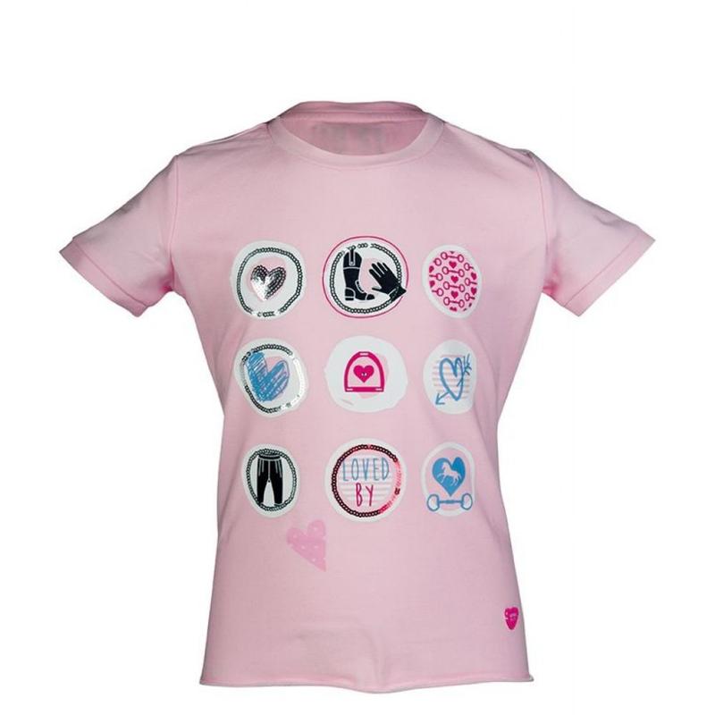 Koszulka dziecięca HKM Piccola Heart różowa