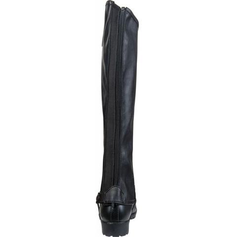 Czapsy HKM Elastic Plain syntetyczna skóra czarne