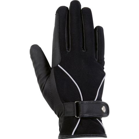 Rękawiczki zimowe HKM Classic softshell czarne