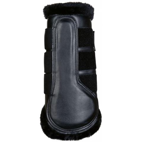 Ochraniacze HKM Comfort Premium z futerkiem czarne