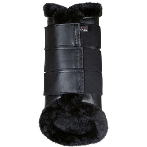 Ochraniacze HKM Comfort Premium z futerkiem czarne