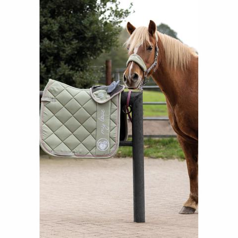 Czaprak HKM Horse Spirit szarozielony
