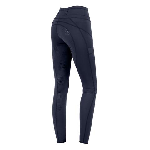 Legginsy damskie Waldhausen Elt Hanna z wysokim stanem granatowe