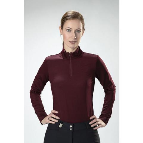 Bluzka funkcyjna z golfem HKM Basic ciemnobordowa