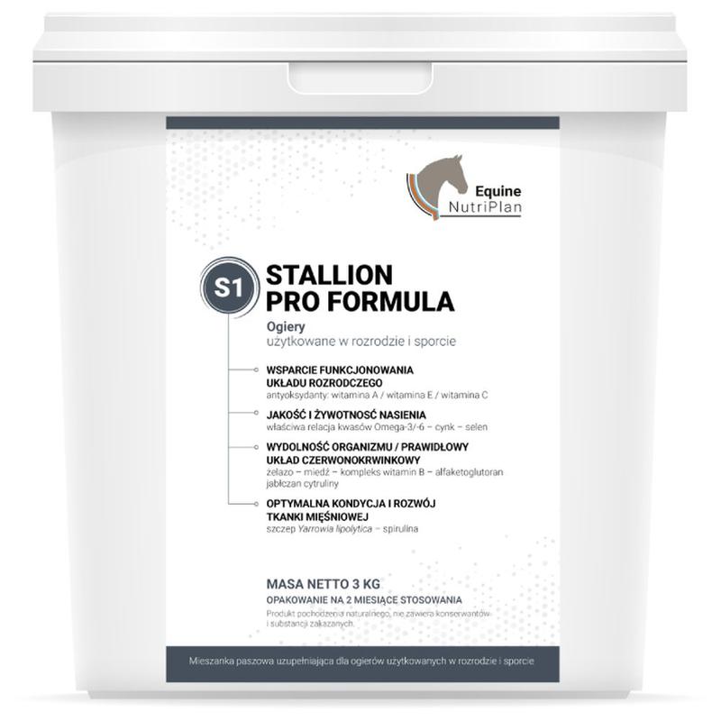 Preparat dla ogierów użytkowanych w rozrodzie i sporcie Equine NutriPlan Stallion Pro Formula S1