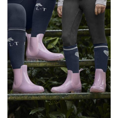 Buty gumowe - kalosze Waldhausen Sparkle jasnoróżowe