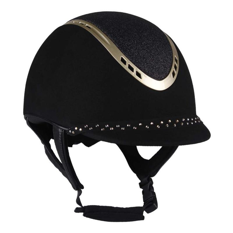 Kask QHP Glitz czarno-złoty