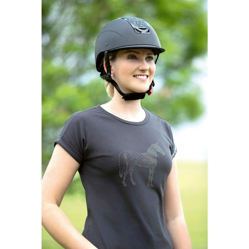 Kask HKM Glamour czarny-multikolor