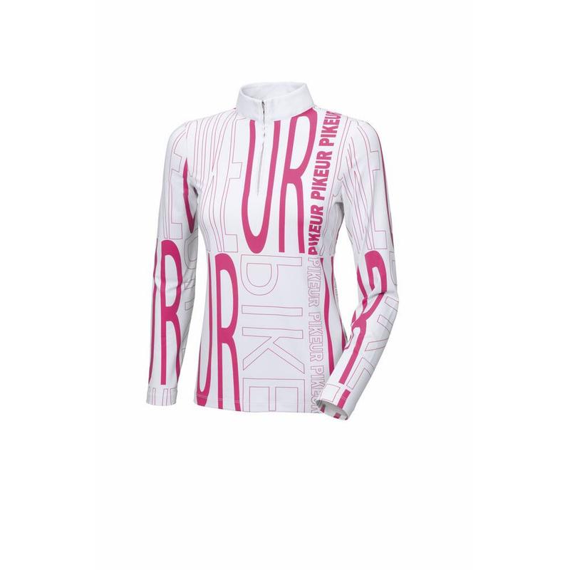 Bluzka techniczna damska Pikeur Lyvi White/Blush Pink, biało-różowa 2022