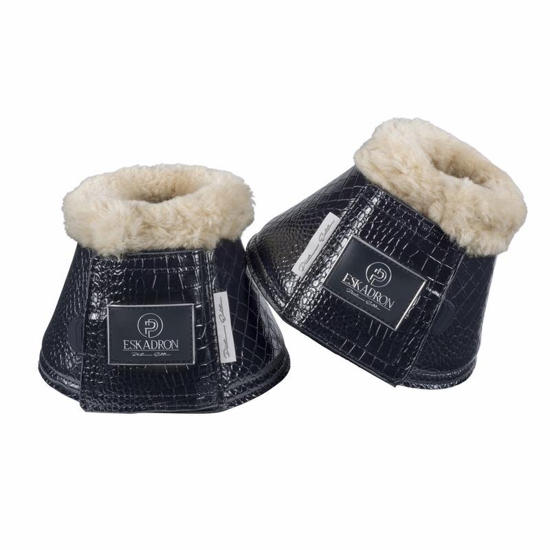 Kalosze z futerkiem Eskadron Platinum Croco Fauxfur Navy, granatowe 2022/2023