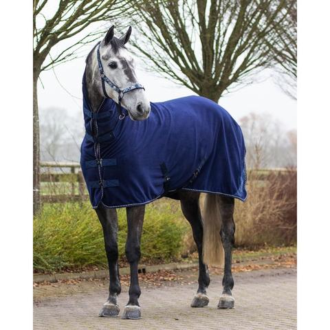 Derka polarowa z kapturem QHP Brilliance granatowy