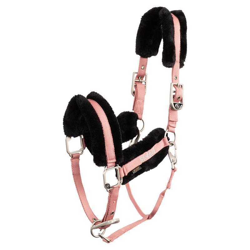 Kantar z futerkiem BR różowo-czarny