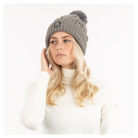 Czapka Anky Beanie z pomponem szara