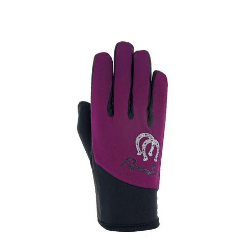 Rękawiczki zimowe Roeckl Keysoe czarno-fioletowe
