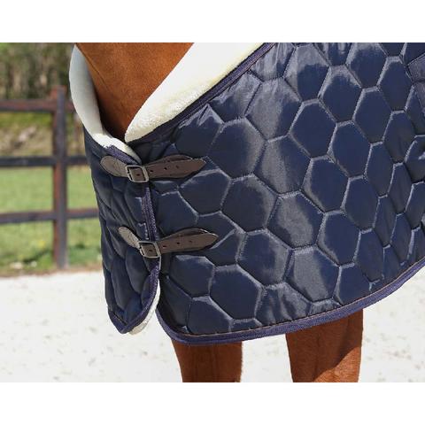 Derka stajenna QHP Classy 100g Navy, granatowa