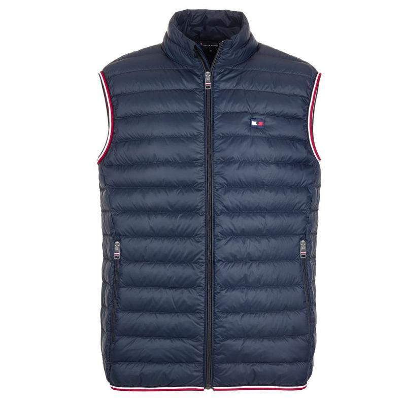 Bezrękawnik męski puchowy Tommy Hilfiger Equestrian Desert Sky, granatowy