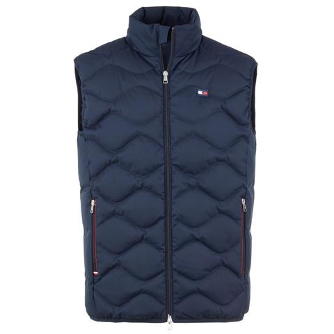 Bezrękawnik męski puchowy z recyklingu Tommy Hilfiger Equestrian Desert Sky, granatowy
