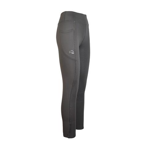 Legginsy damskie HKM Alice z silikonem oliwkowe