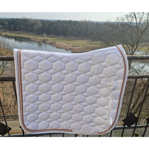 Czaprak HKM Rosegold Glamour biało-różowozłoty