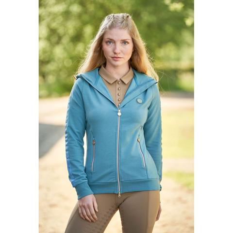 Bluza damska Covalliero Hoodie turkusowa