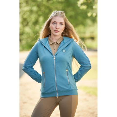 Bluza damska Covalliero Hoodie turkusowa