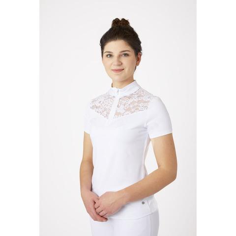 Koszulka konkursowa damska z koronką B Vertigo Kayla biała