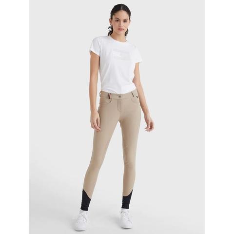 Bryczesy damskie Tommy Hilfiger Equestrian Beige, beżowe