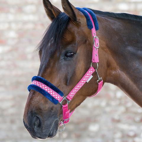 Kantar z futerkiem Waldhausen Unicorn Glitter malinowy