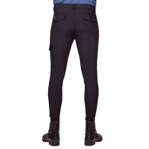 Bryczesy męskie QHP Swen black, czarne