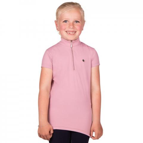 Koszulka konkursowa QHP Veerle Junior młodzieżowa Soft Pink, różowa