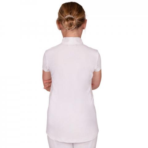 Koszulka konkursowa QHP Celesta Junior młodzieżowa White, biała