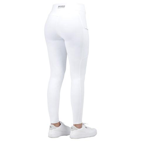 Legginsy damskie Spooks Emalia Full Grip White, białe
