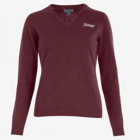 Sweter Nina B//Vertigo V-Neck bordowy
