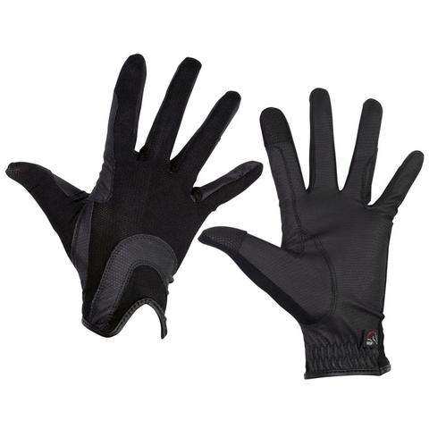 Rękawiczki letnie młodzieżowe HKM Grip Mesh czarne