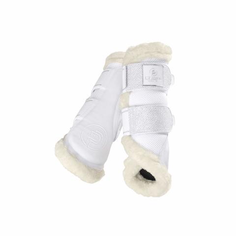 Ochraniacze z futerkiem Eskadron Platinum Pure Mesh Evo-Wool White, białe 2023