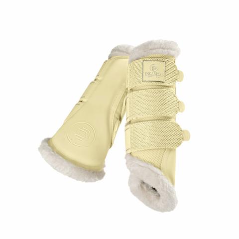 Ochraniacze z futerkiem Eskadron Platinum Pure Mesh Evo-Wool Sunflower, jasnożółte 2023