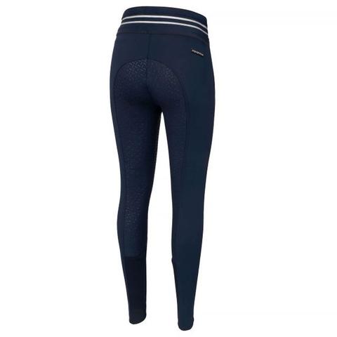 Legginsy damskie z silikonem Equestrian Queen Basildon granatowe