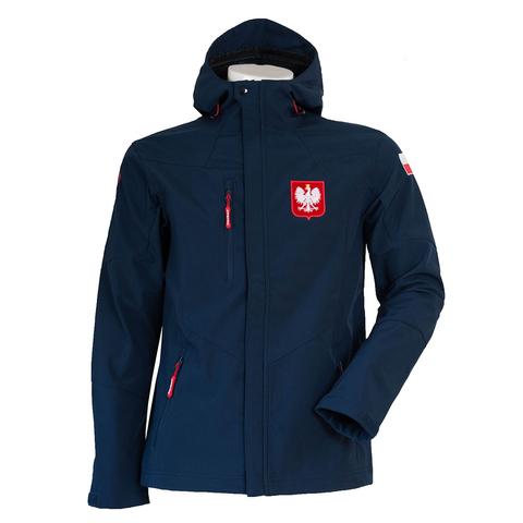 Kurtka kadrowa męska wiosna/lato Polish Equestrian Team Softshell nano granatowa