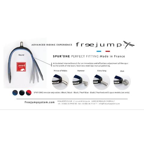 Ostrogi Freejump Disc z kółkiem black-black, czarno-czarne