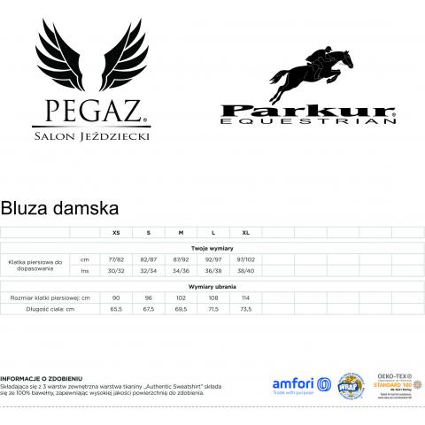 Bluza damska Polish Equestrian Team z kapturem granatowa