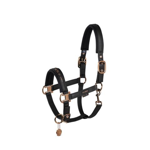 Kantar skórzany Eskadron Platinum Double Pin Faux Leather Black, czarny 2023