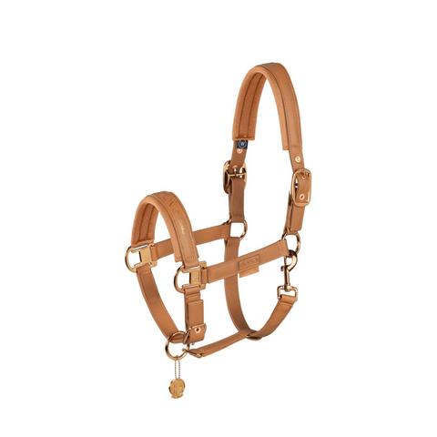 Kantar skórzany Eskadron Platinum Double Pin Faux Leather Cognac, koniakowy 2023
