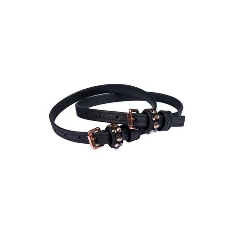 Paski do ostróg HKM Rosegold Glamour biotanowe czarne