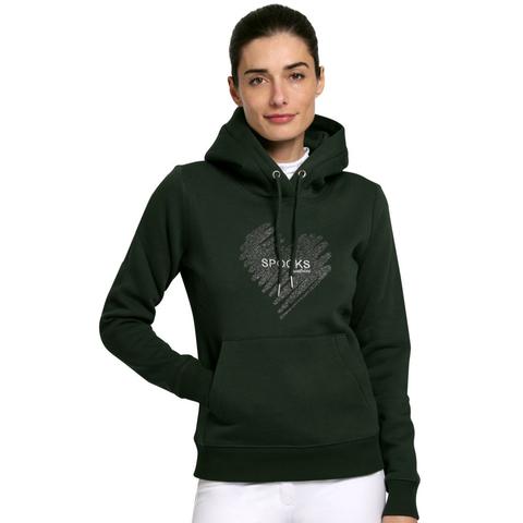 Bluza damska z kapturem Spooks Ariaah Dark forest, ciemnozielona