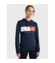 Bluza damska Tommy Hilfiger Tommy Flag Desert Sky, granatowa