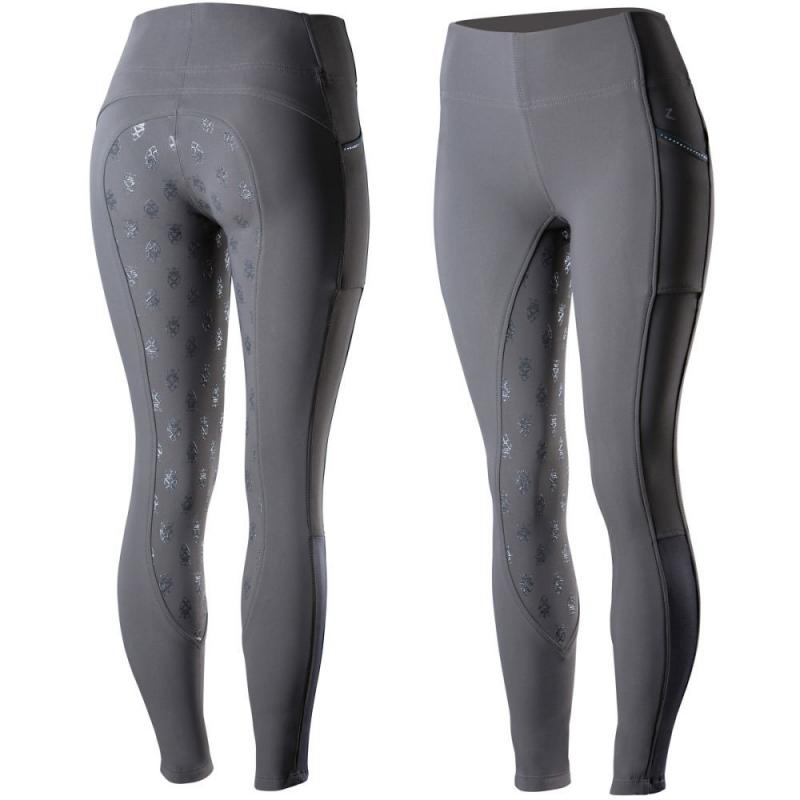 Bryczesy Leah windproof all season riding tights szare Horze