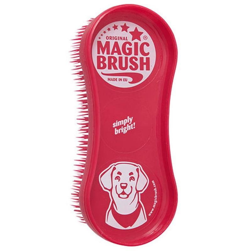 Szczotka do psa Magic Brush Wild Rose bordowa