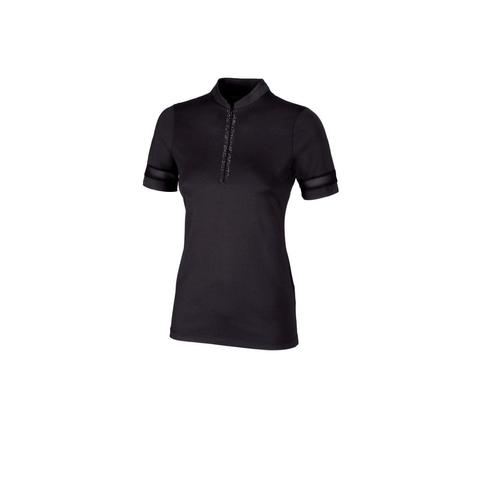 Koszulka damska Pikeur z cyrkoniami Selection Zip Shirt Black, czarna 2024