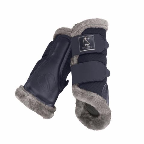 Ochraniacze z futerkiem Eskadron Classic Sports Mesh Fauxfur Navy, granatowe 2024